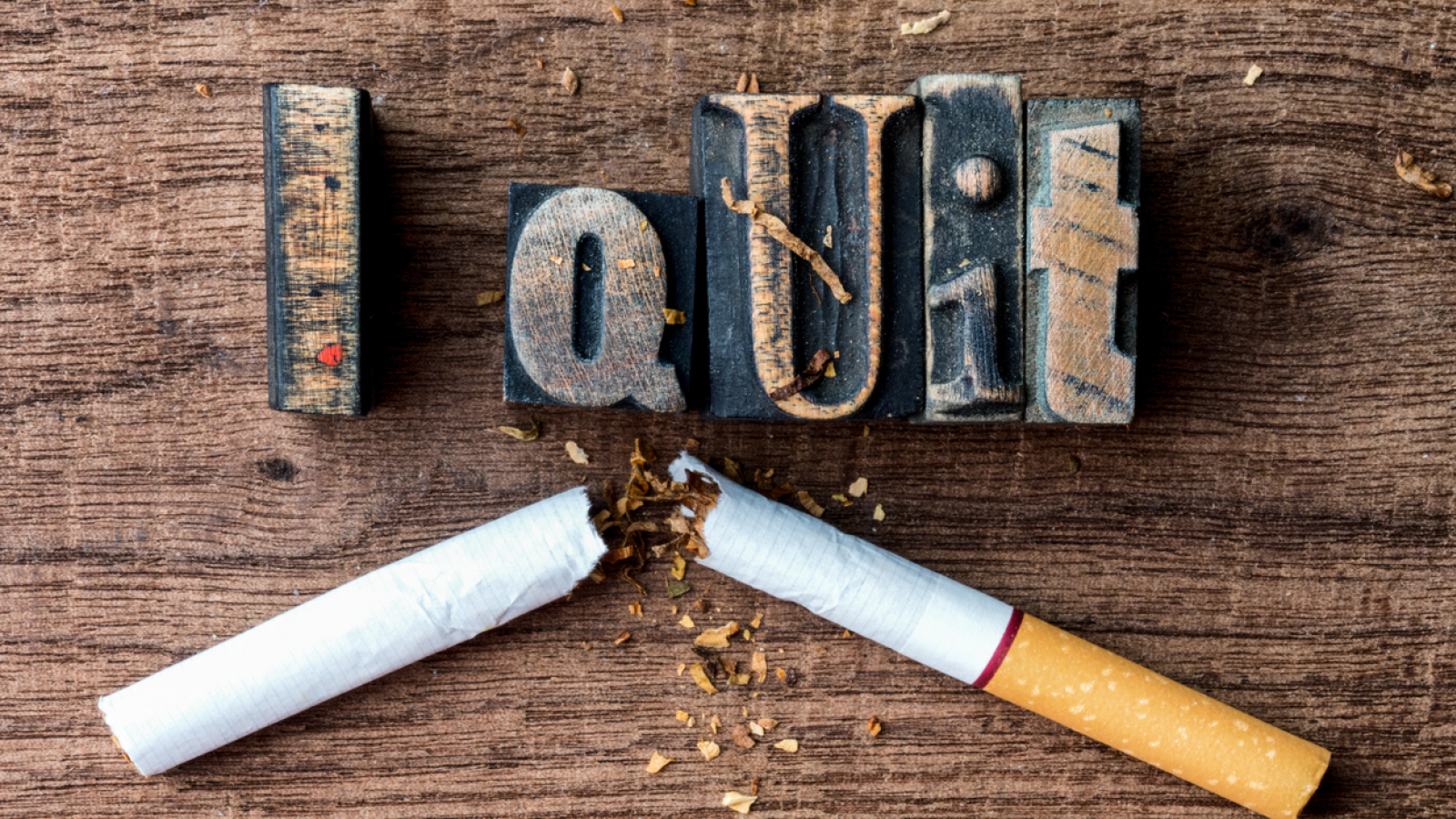 Broken cigarette: I Quit