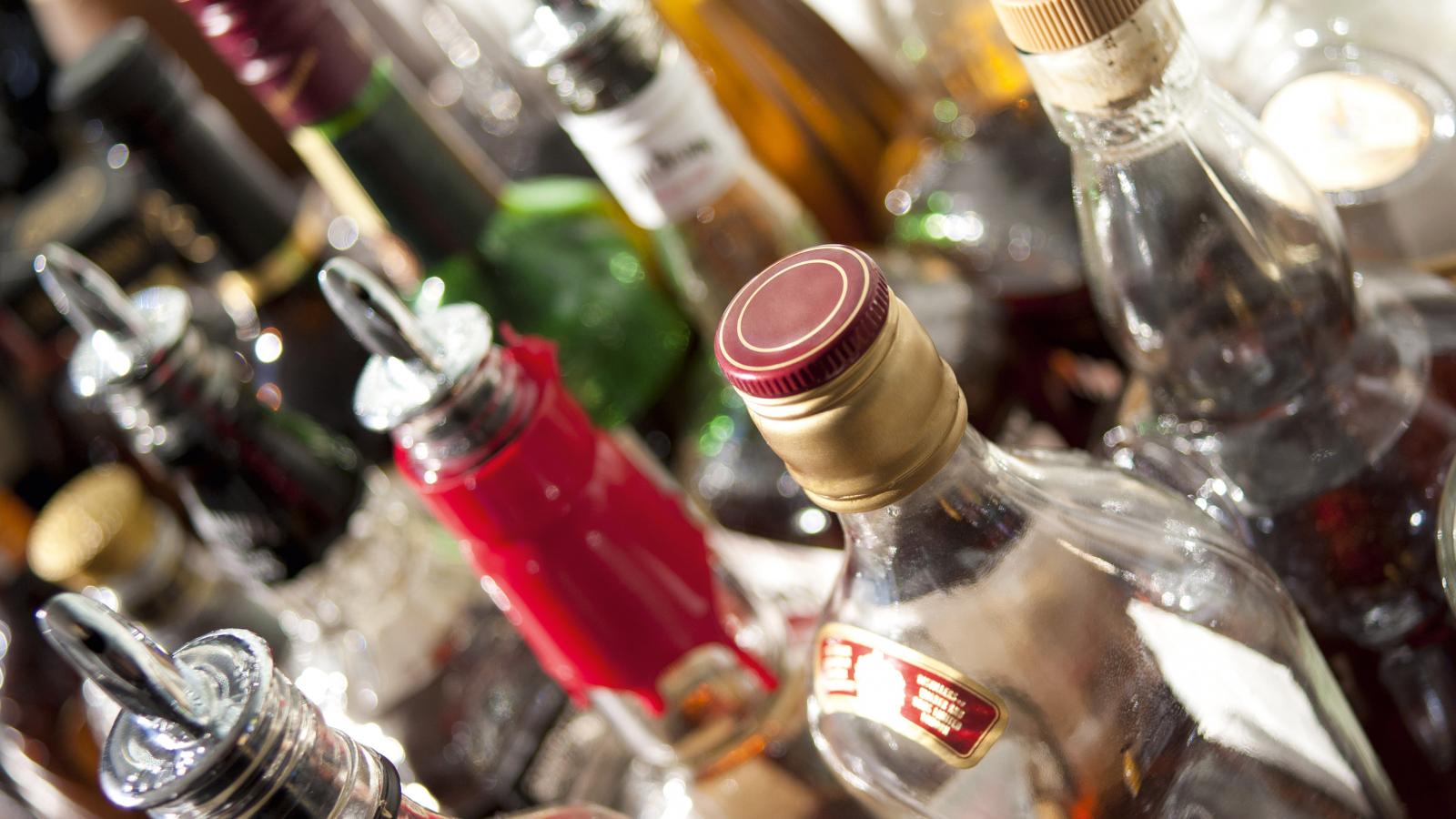 Liquor bottles