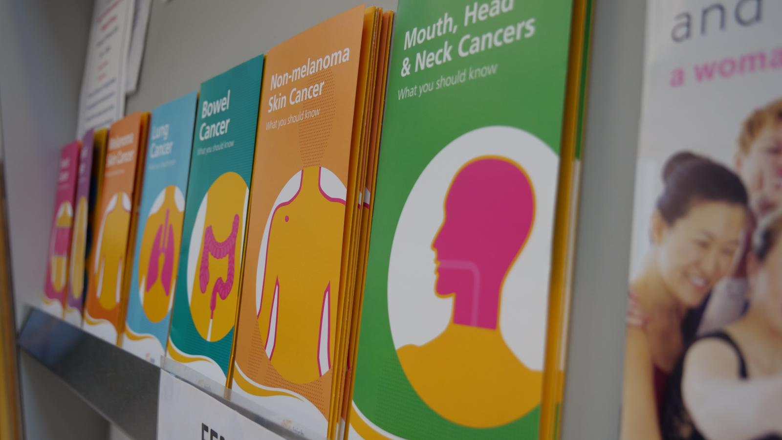 Shelf of Irish Cancer Society cancer publications