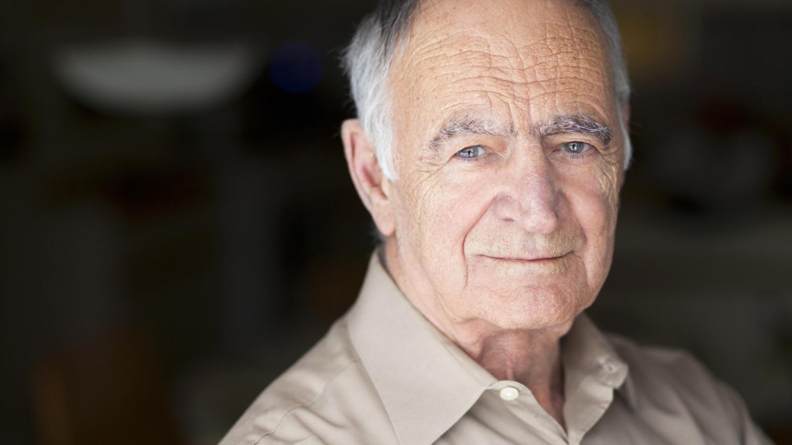 Older man looking concerned