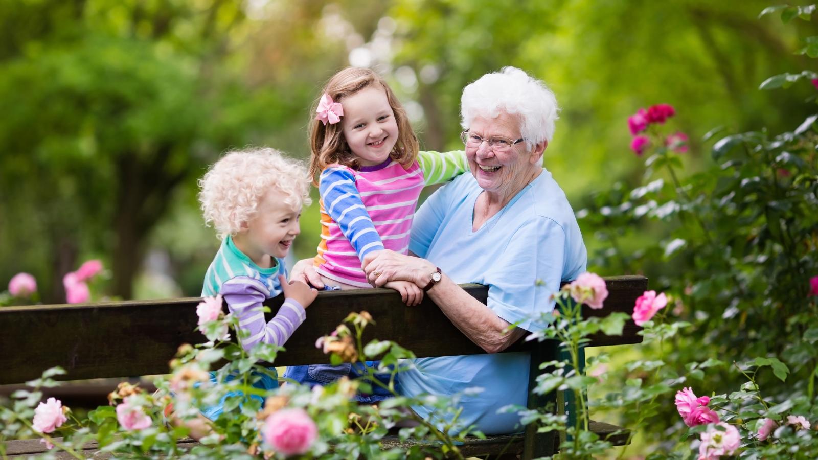 Grandmother with grandchildren