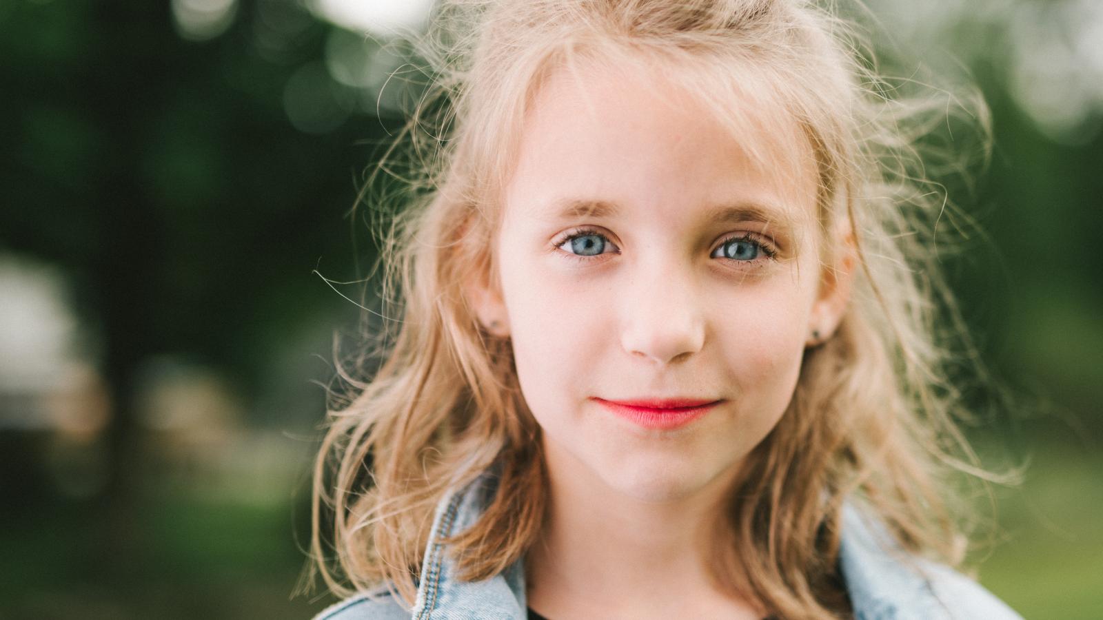 Face of a young girl