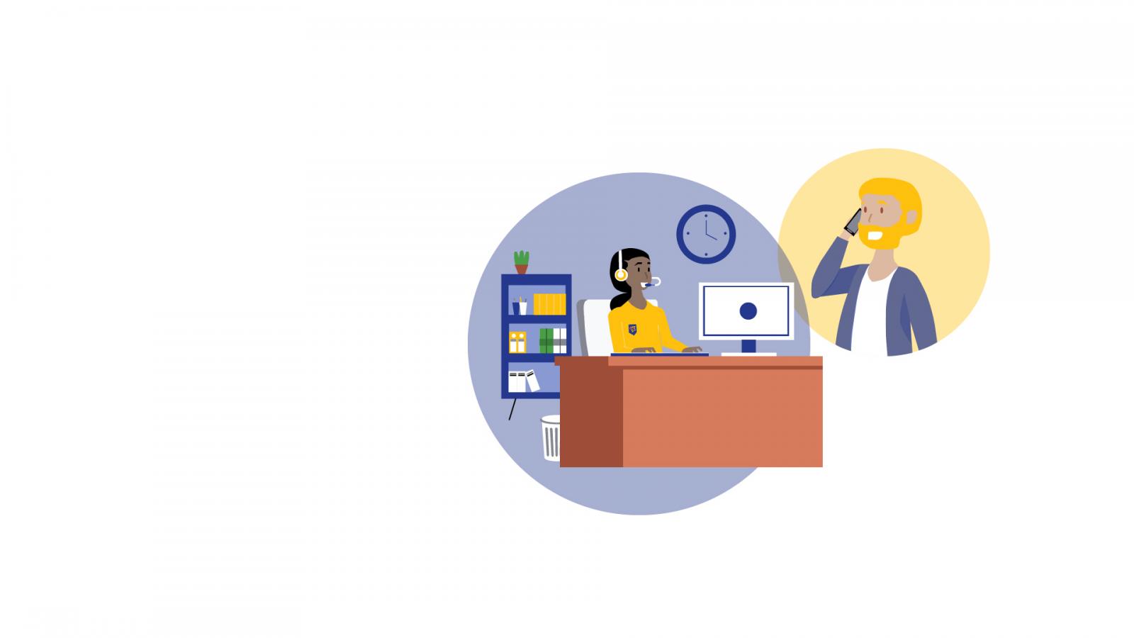 support line illustration