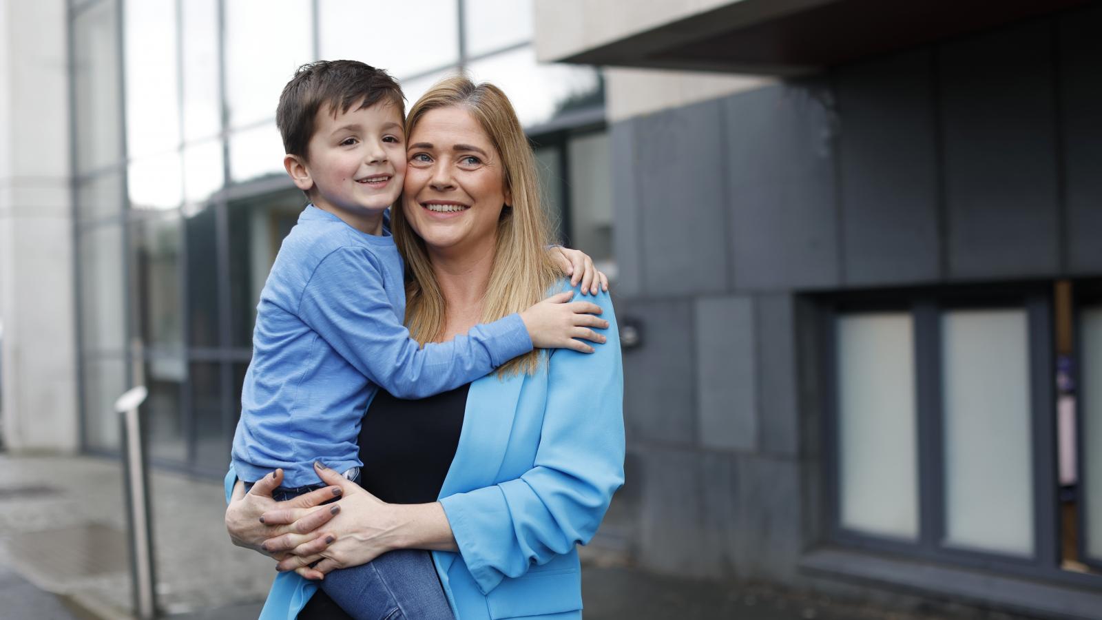 Tommy with his Mam, Róisín