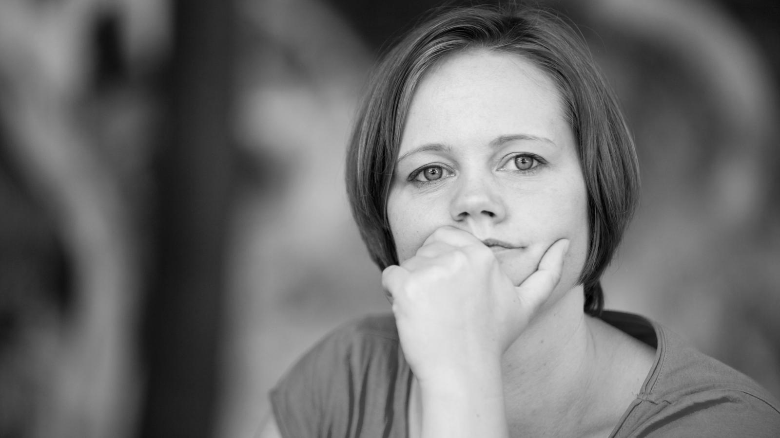 40ish woman looking concerned