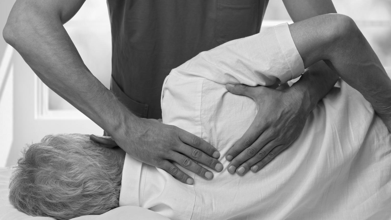 Older man receiving a massage